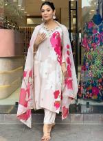 Crepe Light Pink Festival Wear Sequins Work Readymade Kurti Set